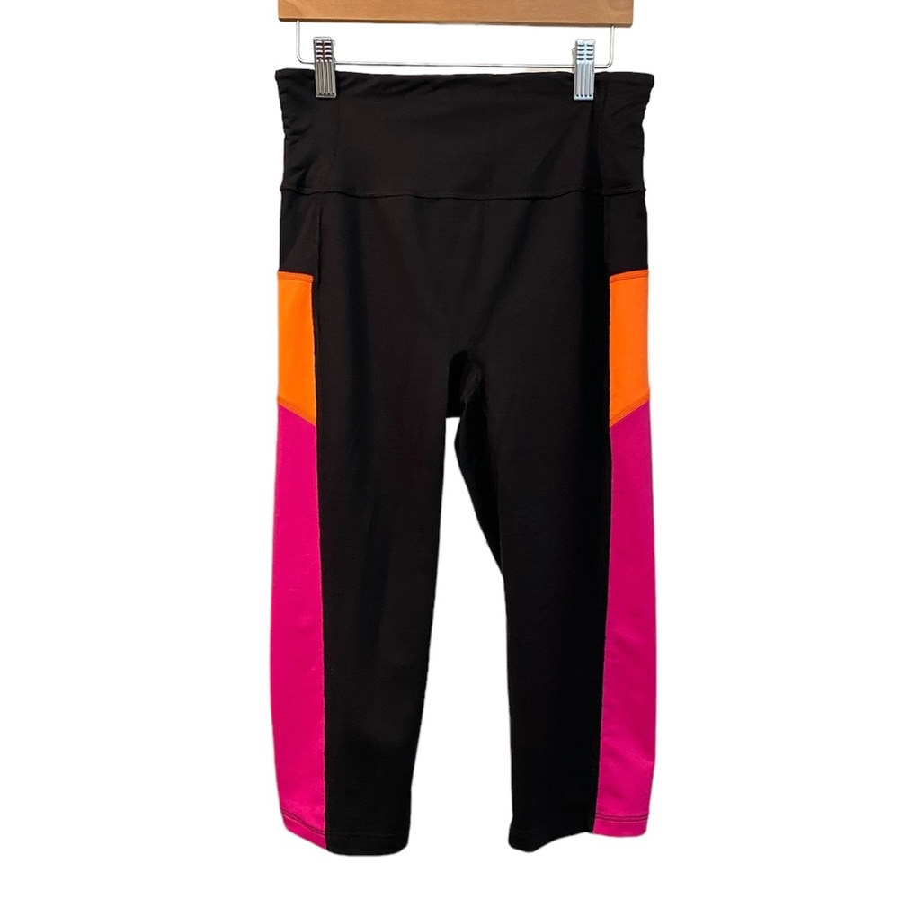 Spanx Color-Block Compression Crop Leggings Pants… - image 2